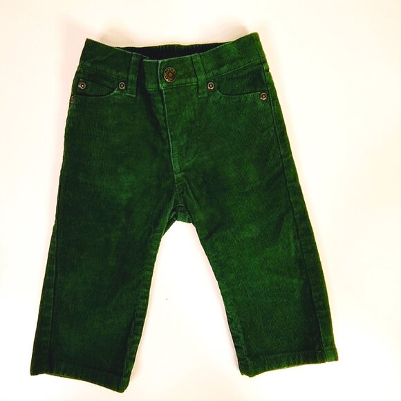 Janie and Jack SET Green Corduroy Pants and Holiday Plaid Vest 6-12 Months - Picture 11 of 16